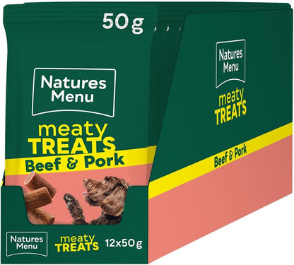 Natures Menu Dog Treat Beef & Pork 50g
