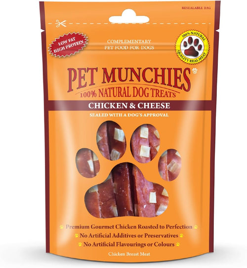 Pet Munchies Chicken and Cheese Dog Treats 100g