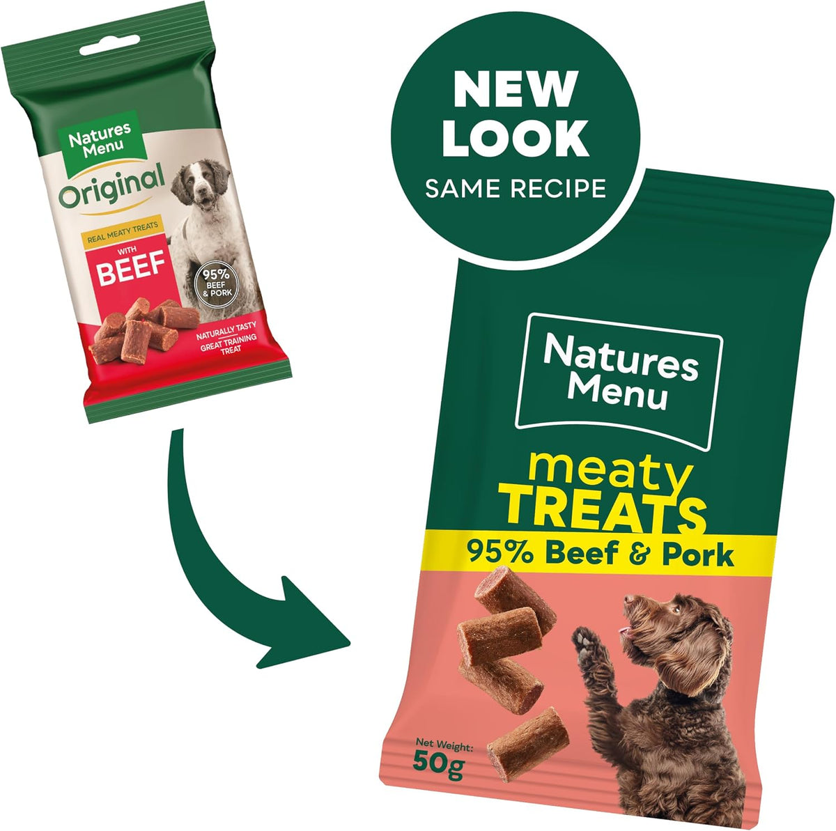 Natures Menu Dog Treat Beef & Pork 50g